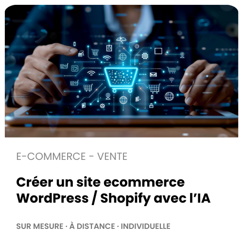 Créer un site ecommerce avec l'IA